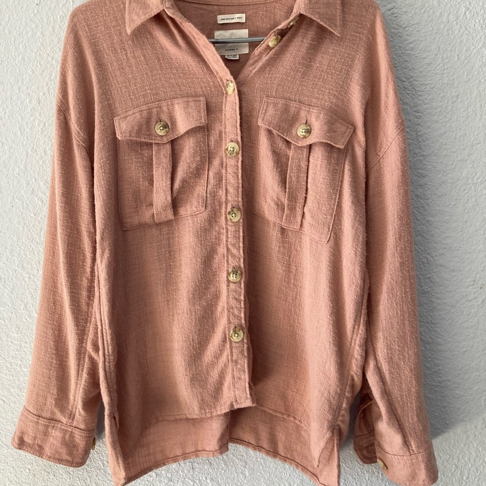 American Eagle oversized button up shirt